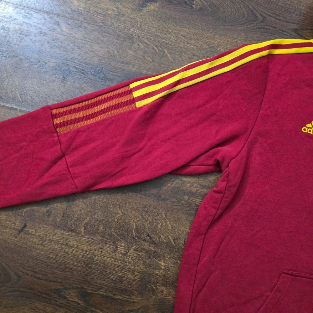 Adidas Real Salt Lake Soccer Hoodie Mens XL Red Yellow RSL MLS Pullover Fleece